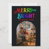 Fröhliches und helles Weihnachtsfest-Foto Feiertagskarte (Vorderseite)