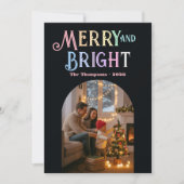 Fröhliches und helles Weihnachtsfest-Foto Feiertagskarte (Vorderseite)