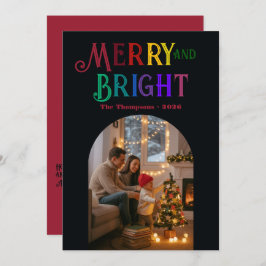 Fröhliches und helles Weihnachtsfest-Foto Feiertagskarte