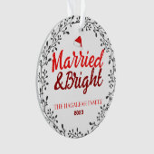 Fröhliches und helles Weihnachtsfest-Foto Ornament (Vorderseite)