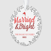 Fröhliches und helles Weihnachtsfest-Foto Ornament (Vorderseite)