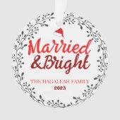 Fröhliches und helles Weihnachtsfest-Foto Ornament (Vorderseite)