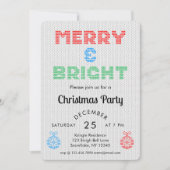 Fröhliches und helles Weihnachtsfest-Party Einladung (Vorderseite)