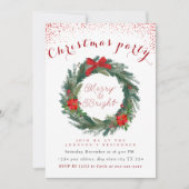 Fröhliches und helles Weihnachtsfest-Party Einladung (Vorderseite)