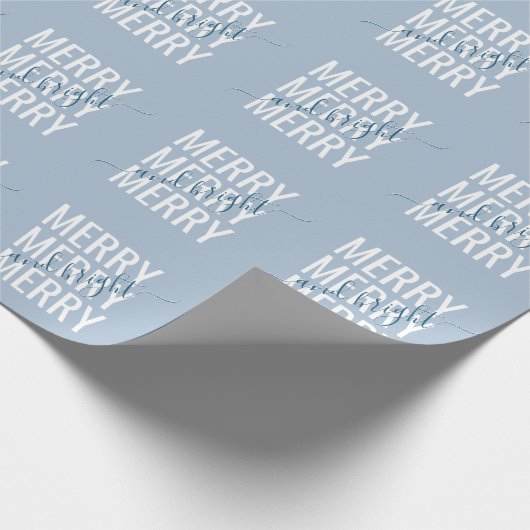 Fröhliches und helles Weihnachtslicht blaues Schac Geschenkpapier (Ecke)