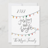 Fröhliches und helles Weihnachtslicht-Foto Feiertagskarte (Vorderseite)