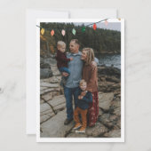 Fröhliches und helles Weihnachtslicht-Foto Feiertagskarte (Rückseite)