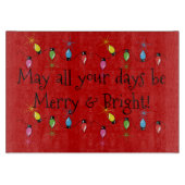 Fröhliches und helles WeihnachtsSchneidebrett Schneidebrett (Vorderseite)