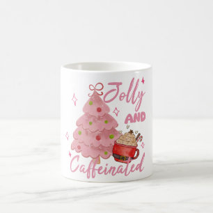 Fröhliches und koffeinhaltiges Weihnachtsbaum-Kaff Kaffeetasse