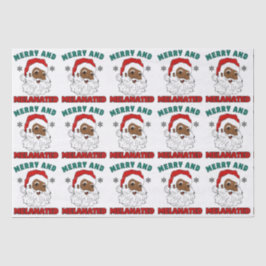 Fröhliches und melaniertes Weihnachtszitterpapier Seidenpapier