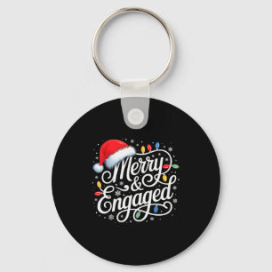Fröhliches und verlobtes Shirt Paar Weihnachten pa Schlüsselanhänger
