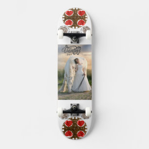 Fröhliches Valentinisches Foto Skateboard