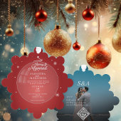 Fröhliches Verheiratetes Foto Moderne Weihnachtsfe Ornament Karte