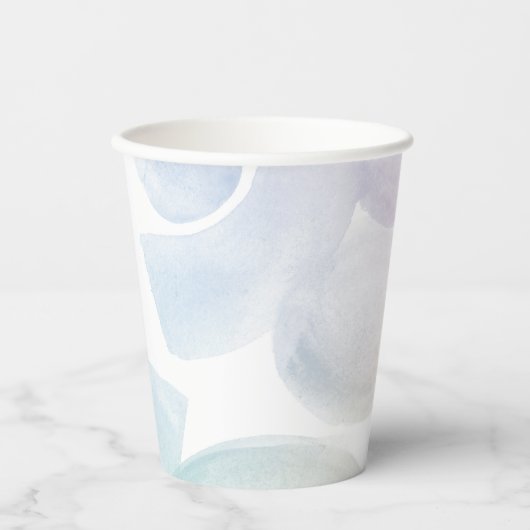 Fröhliches Wasserfarbenmuster Pappbecher (Vorderseite)