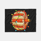 Fröhliches Weihnachten Buch Ornamente Buchliebhabe Fleecedecke (Vorderseite (Horizontal))