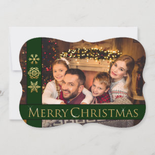 Fröhliches Weihnachten Fancy Cut Familienfoto
