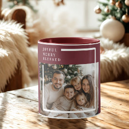 Fröhliches Weihnachten Gesegnetes Weihnachtsfoto B Tasse