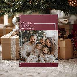 Fröhliches Weihnachten Gesegnetes Weihnachtsfoto Notizblock