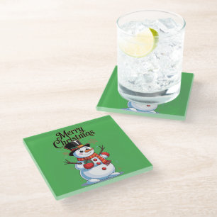 Fröhliches Weihnachten Glasuntersetzer