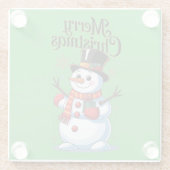 Fröhliches Weihnachten Glasuntersetzer (Rückseite)