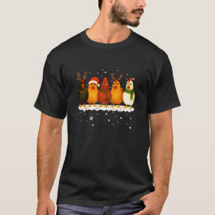 Fröhliches Weihnachten Hühner-Shirt Xmas Huhn Lust T-Shirt