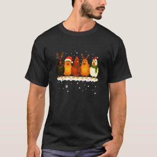 Fröhliches Weihnachten Hühner-Shirt Xmas Huhn Lust T-Shirt