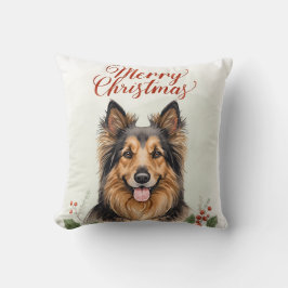 Fröhliches Weihnachten Hund Festlich Wohnzimmer Wu Kissen