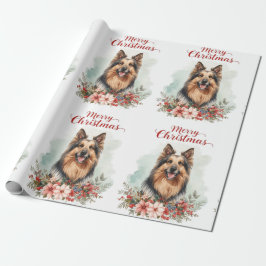 Fröhliches Weihnachten Hund Festliches Geschenkver Geschenkpapier