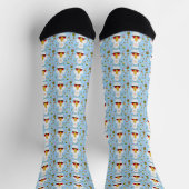 Fröhliches Weihnachten Imker Muster Socken (Oben)