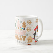 fröhliches Weihnachten mit Candy Canes Geschenken Kaffeetasse (VorderseiteRechts)