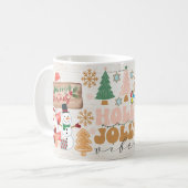fröhliches Weihnachten mit Candy Canes Geschenken Kaffeetasse (Vorderseite Links)