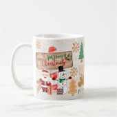 fröhliches Weihnachten mit Candy Canes Geschenken Kaffeetasse (Links)
