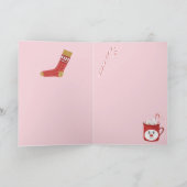 Fröhliches Weihnachten mit heißem Kakao (Innenseite)