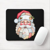 Fröhliches Weihnachten Patchwork Weihnachtsmann Ge Mousepad (Mit Mouse)