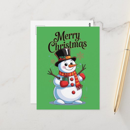 Fröhliches Weihnachten Postkarte (Vorderseite/Rückseite Beispiel)