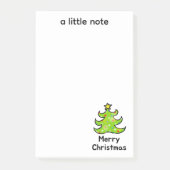 Fröhliches Weihnachten Whimsical Baum Design Post-it Klebezettel (Vorderseite)