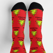Fröhliches Weihnachten Whimsical Baum Design Socken (Oben)