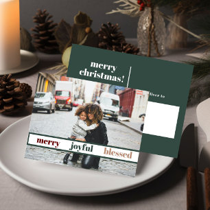 Fröhliches Weihnachts-Foto Postkarte
