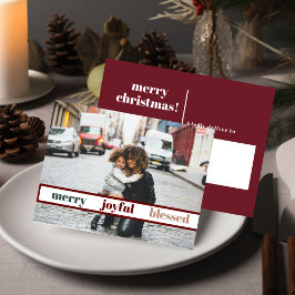 Fröhliches Weihnachts-Foto Postkarte