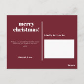 Fröhliches Weihnachts-Foto Postkarte (Rückseite)