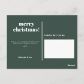 Fröhliches Weihnachts-Foto Postkarte (Rückseite)