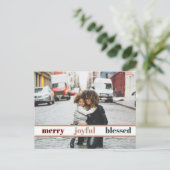 Fröhliches Weihnachts-Foto Postkarte (Stehend Vorderseite)