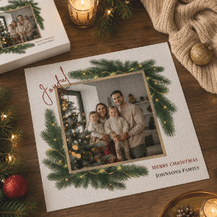 Fröhliches Weihnachts-Personalisiertes-Familien-Fo Puzzle