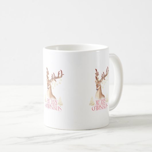 fröhliches Weihnachts-Shirt Kaffeetasse (VorderseiteRechts)
