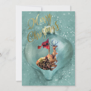 Fröhliches Weihnachts-Spezial-Rentier-Ornament Sch Feiertagskarte