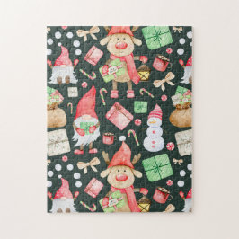 Fröhliches Weihnachtsästhetik-Muster - Lustige Fei Puzzle