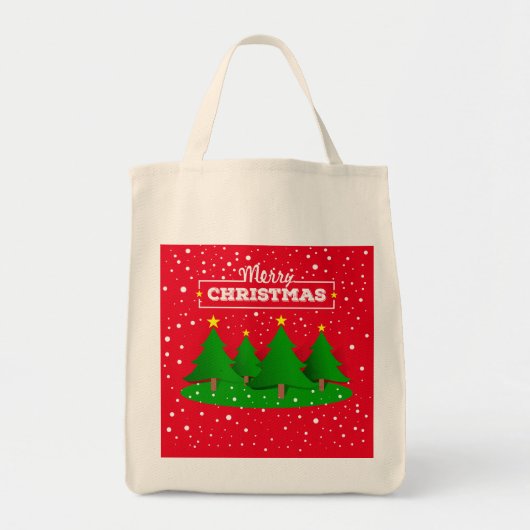 fröhliches Weihnachtsbag Design Tragetasche (Vorne)