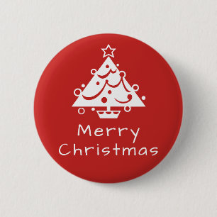 Fröhliches Weihnachtsbaum-Abzeichen Button