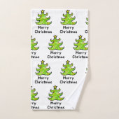 Fröhliches Weihnachtsbaum-Design mit Laune Badhandtuch Set (Handtuch)