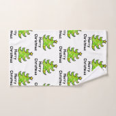 Fröhliches Weihnachtsbaum-Design mit Laune Badhandtuch Set (Handtuch)
